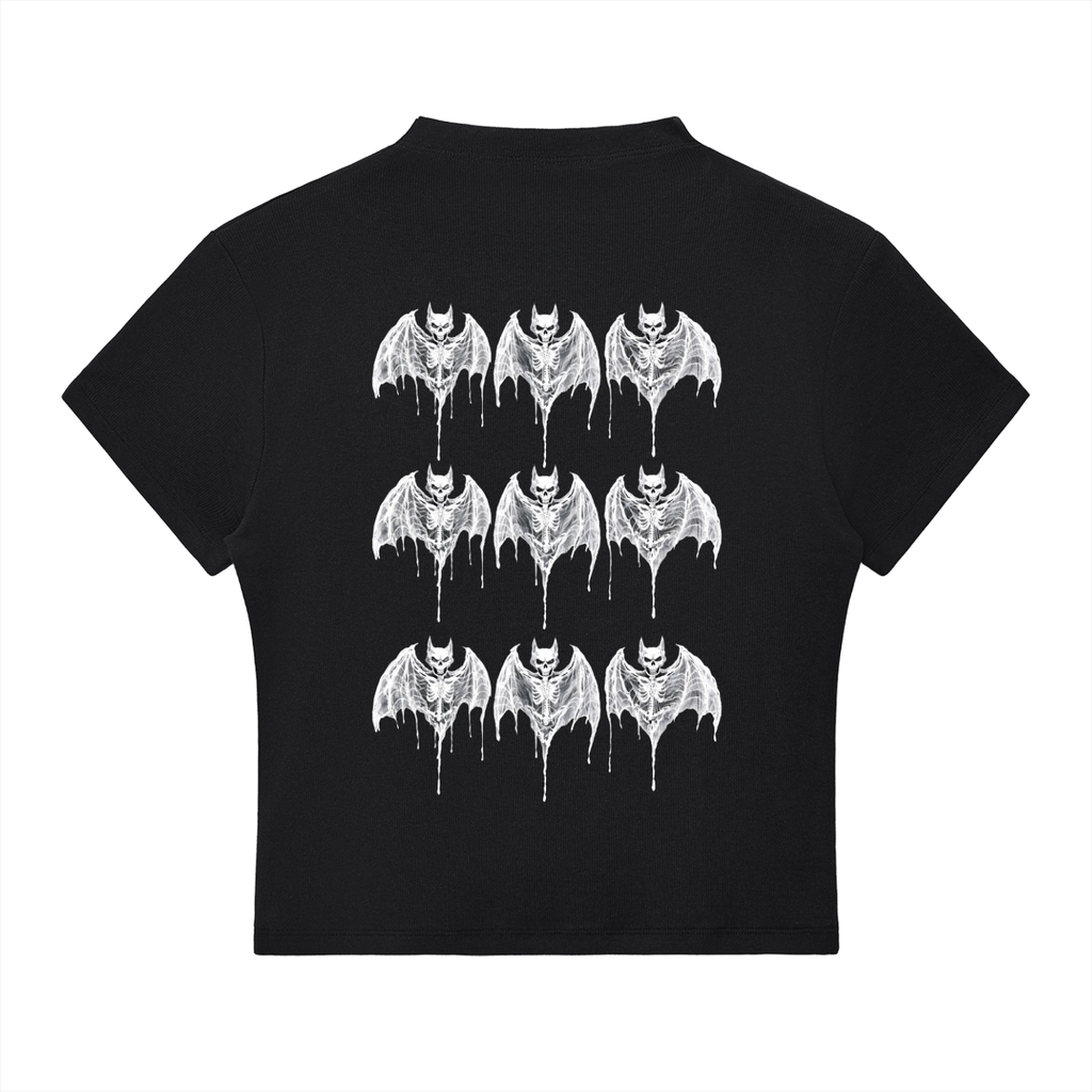 BAT QUEEN Slim Fit Mock Neck T-Shirt