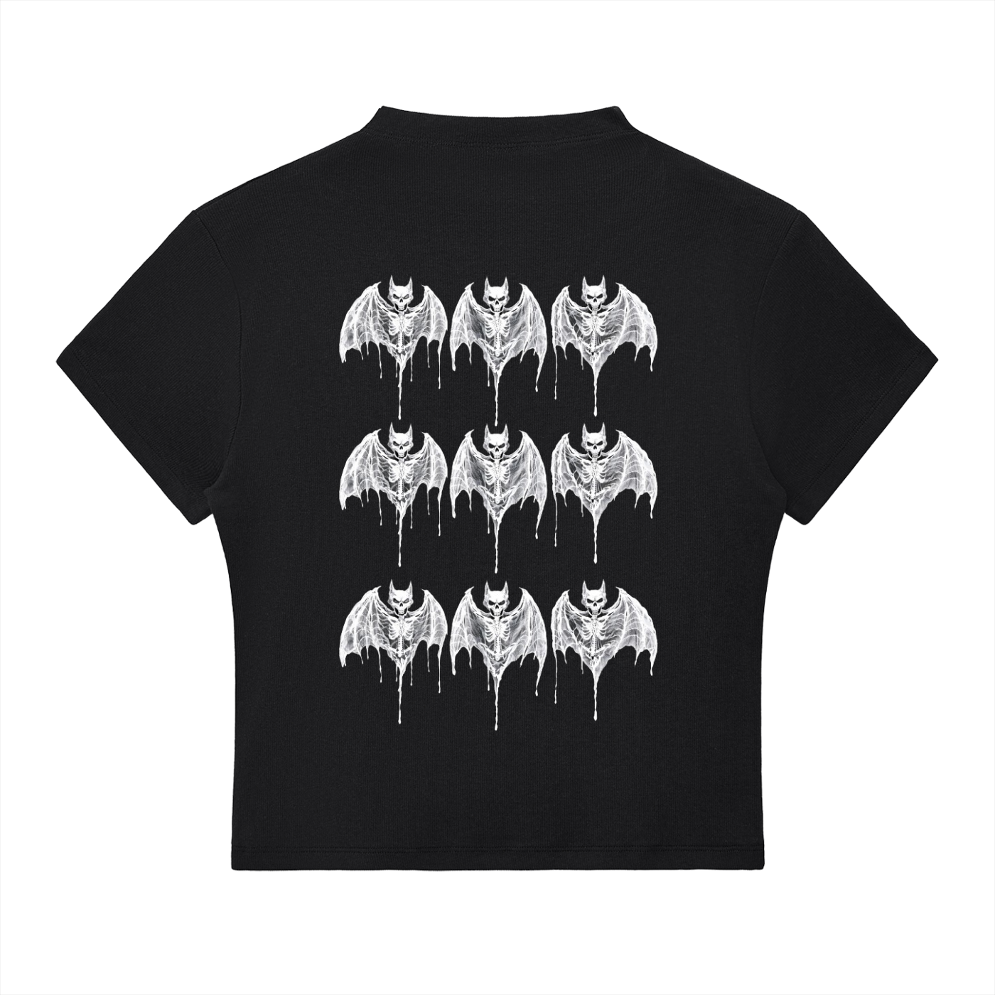 BAT QUEEN Slim Fit Mock Neck T-Shirt