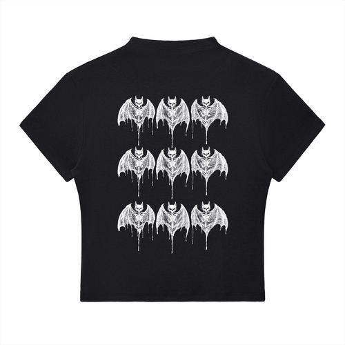 BAT QUEEN Slim Fit Mock Neck T-Shirt