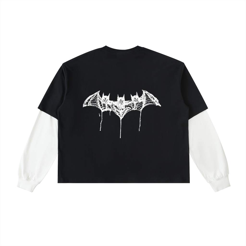 SWAGANOMETRY Layered Sleeve Cotton T-Shirt